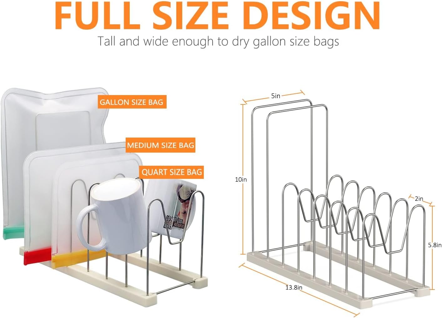 Reusable Bag Drying Rack,Silicone Bag Drying Rack,Plastic Bags Dryer Rack,Dryer Rack for Silicone