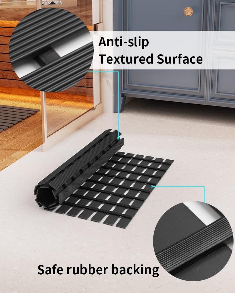 Shower-Mat Non Slip, PADOOR Heavy Duty Bathtub-Mat Curlable Quick Drain Sturdy Bath Tub Mat Without