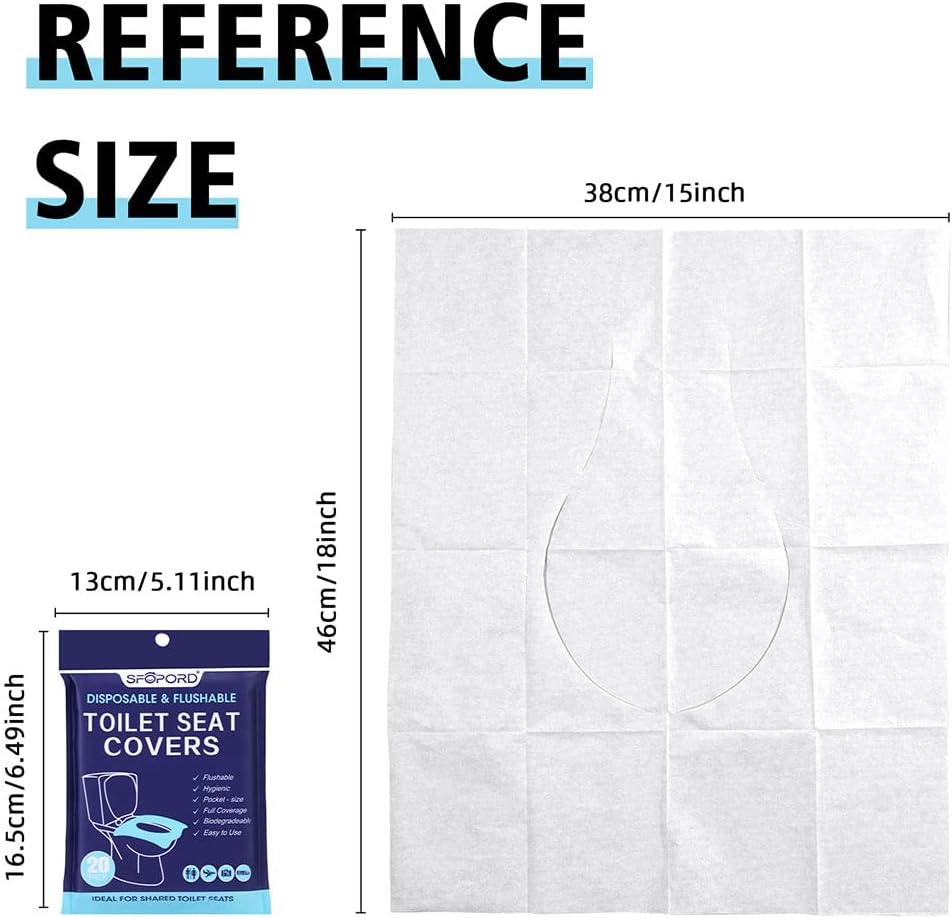 XL 100PCS Toilet Seat Covers Disposable - Flushable Paper Toilet Seat Cover is Travel Accessories