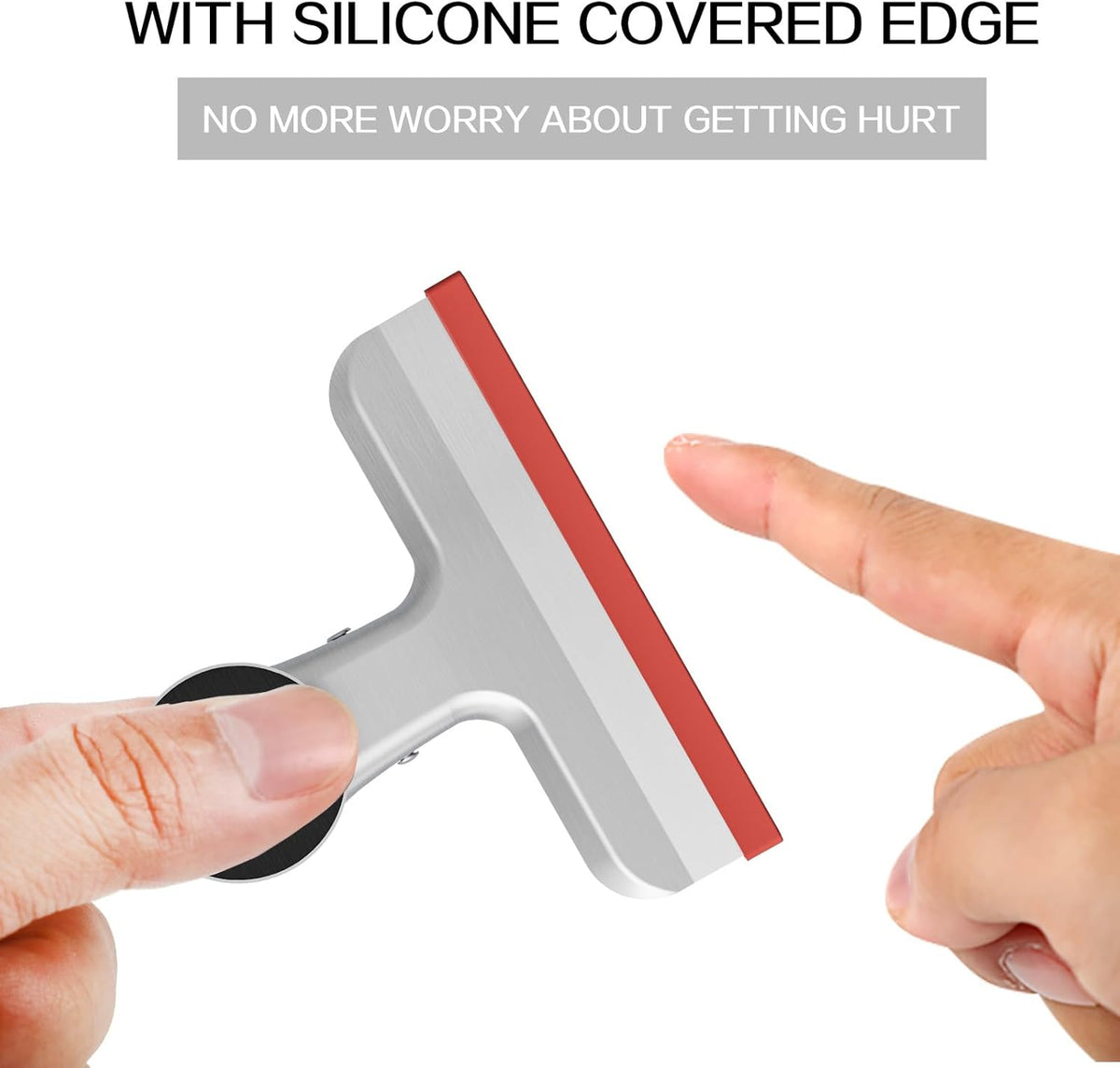 HOUSE AGAIN 8 Pack Stainless Steel Magnetic Chip Bag Clips Covered with Silicone - NO More Sharp