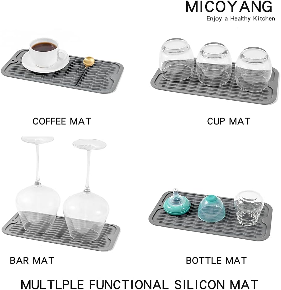 Silicone Dish Drying Mat for Multiple Usage,Easy clean,Eco-friendly,Heat-resistant Silicone Mat for