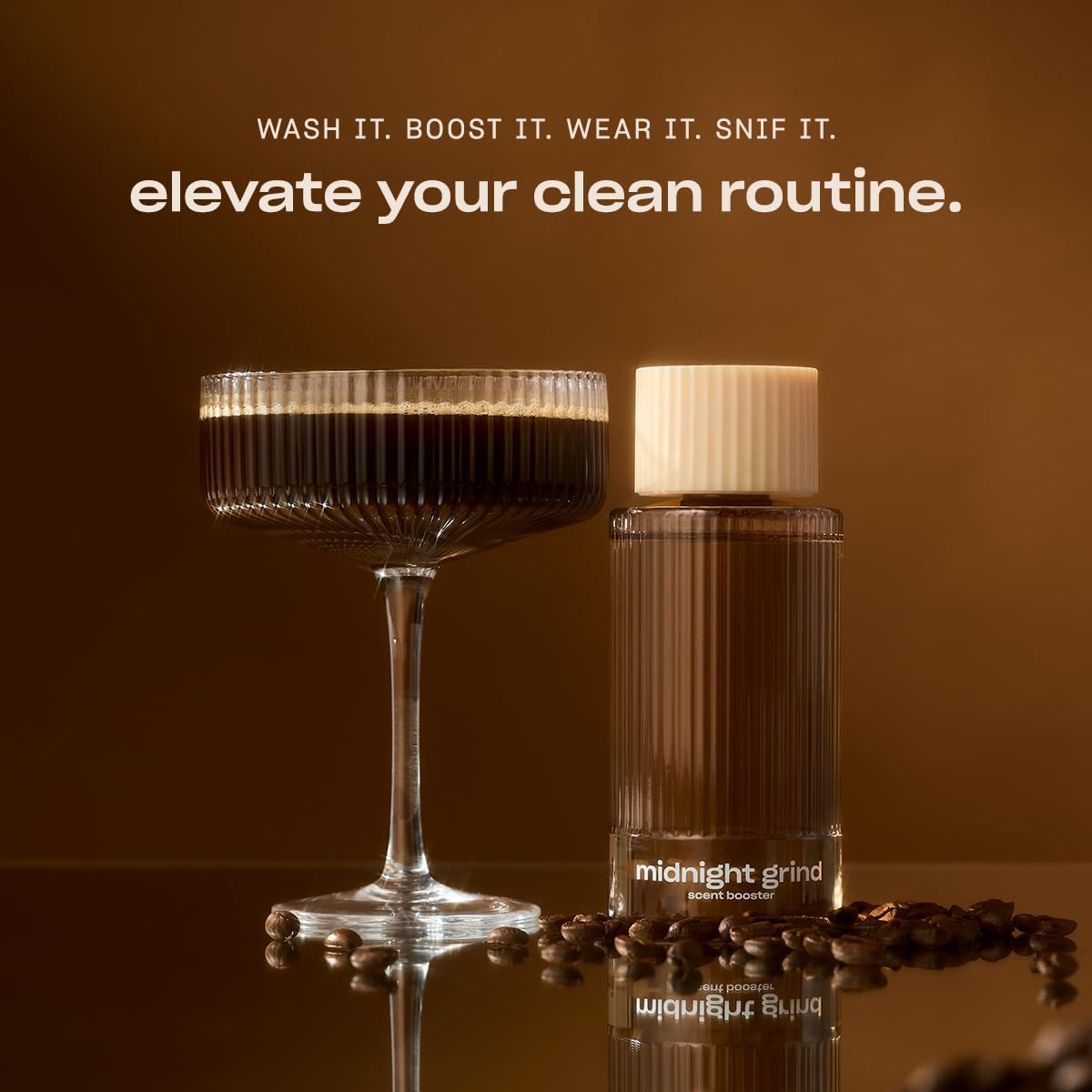 Snif Midnight Grind Scent Booster, Bold, Rich Espresso Scent, 25 Loads, Non-Irritating to Skin