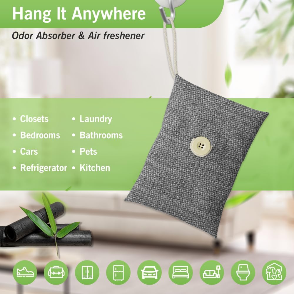 Charcoal bags Odor Absorber Activated Bamboo Charcoal Air Purifying Bag for Home Odor Eliminator