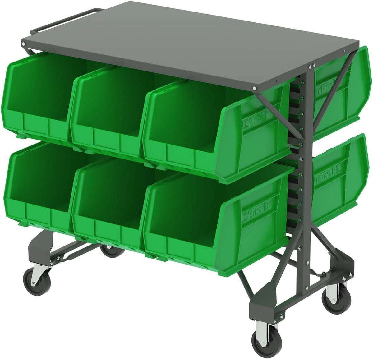 Akro-Mils 30260 AkroBins Plastic Storage Bins, Space-Saving Stackable Bins for Garage, Pantry