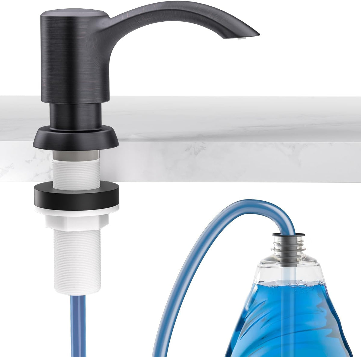SAMODRA Built-in Kitchen Sink Soap Dispenser with Extension Tube Kit - Oil-Rubbed Bronze Finish