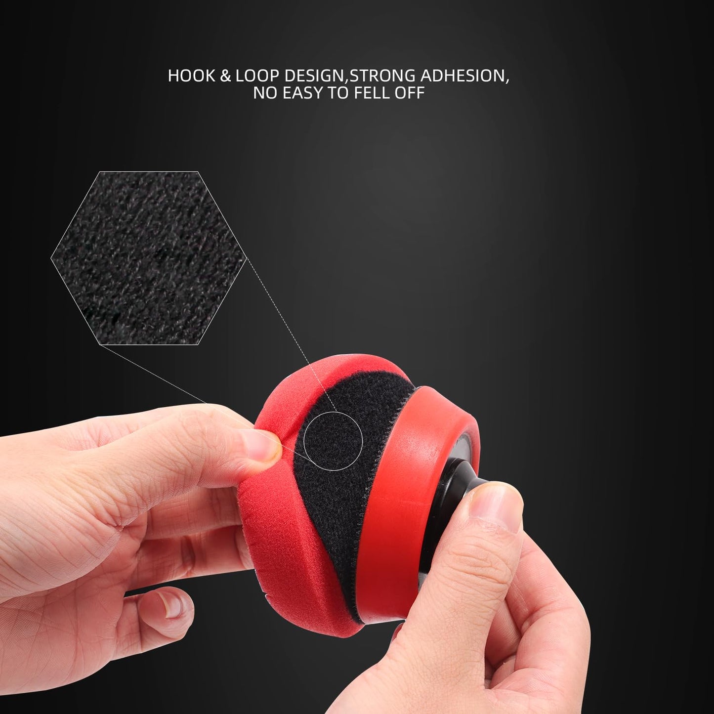 Red Finish Polishing Pads, Buffing Pads, SPTA 1Pcs 3.5 Inch Face for 3 Inch 80mm Backing Plate