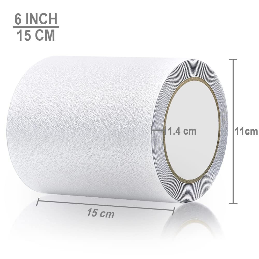 Anti Slip Tape Transparent, More Clear and Comfortable Safety Track Tape (6" Width x 190" Long
