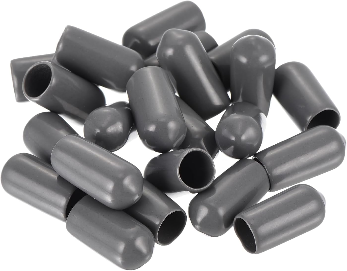 uxcell 20pcs Rubber End Caps 7mm(1/4") ID Vinyl PVC Round Tube Bolt Cap Cover Screw Thread