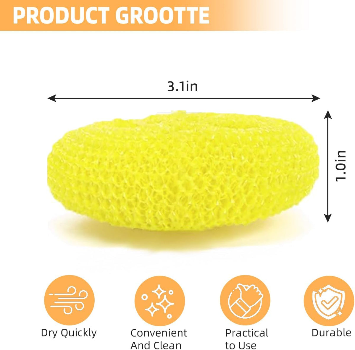 100 Pcs Plastic Dish Scrubbers, Reusable Non-Scratch Nylon Scouring Pads Bulk for Kitchen Cleaning