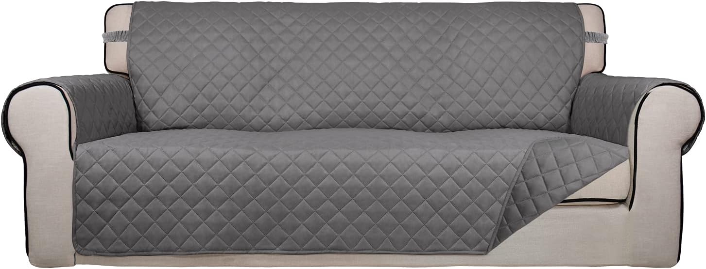 PureFit Reversible Quilted Sofa Cover, Water Resistant Slipcover Furniture Protector, Washable