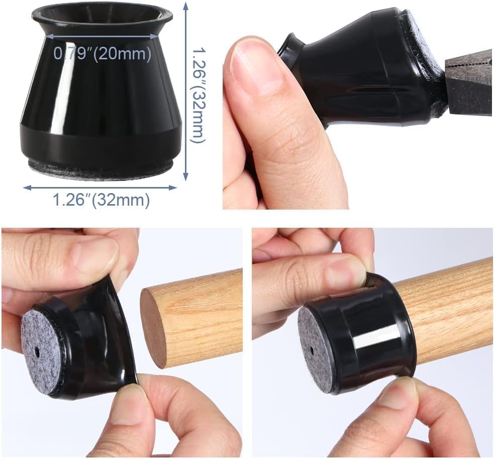 BUMACO Chair Leg Floor Protectors Chair Leg Protectors for Hardwood Floors Silicone Pads Covers to