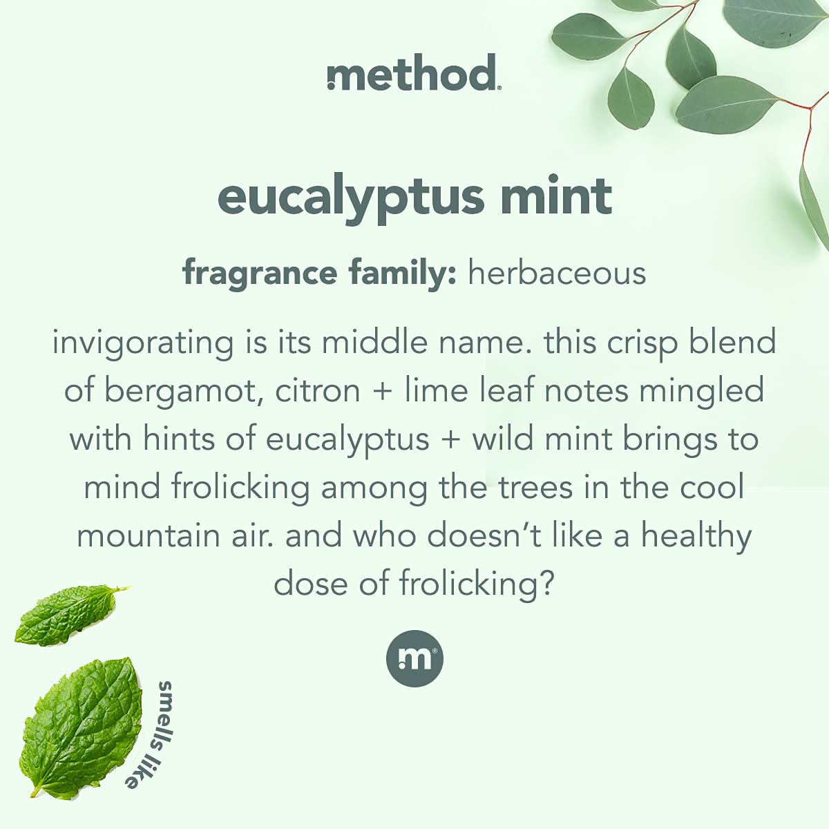 method Bathroom Cleaner, Eucalyptus Mint, 28 fl oz, 4 Pack