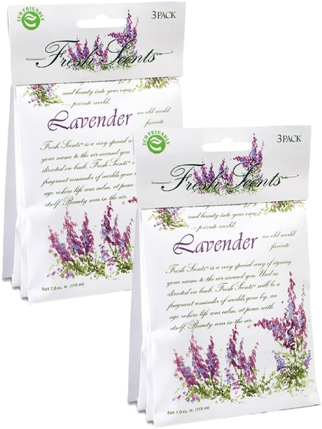 WillowBrook | Fresh Scents Scented Sachet Packet | Lavender | Air Freshener Bags for Drawers