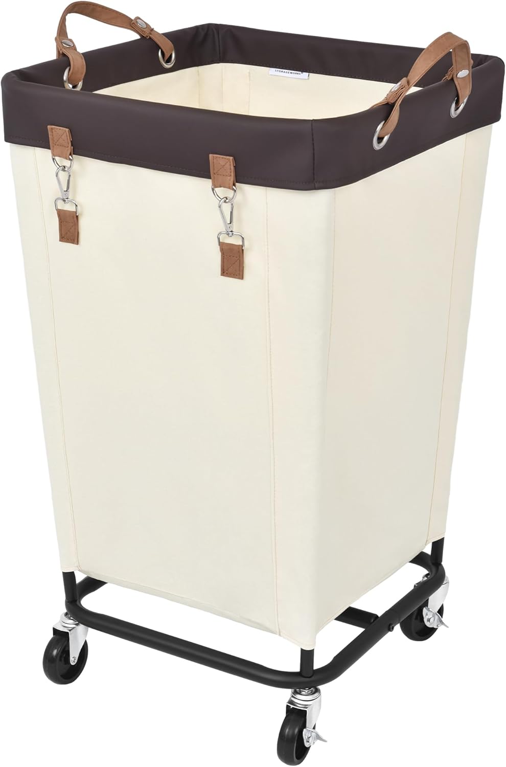 StorageWorks 160L Laundry Basket with Wheels, Large Rolling Hampers for Clothing Organizer, Dirty