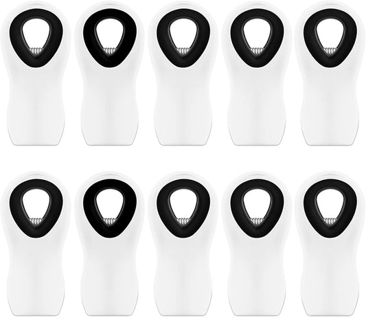 10 Pack Magnetic Chip Clips, Bag Clips, Food Clip, Plastic White Snack Clip with Magnet for