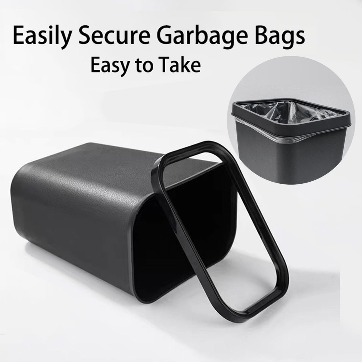 Black Small Trash Can 4Pack, 2Gallon/8 L Plastic Office Trash Can Garbage Can Under Desk, Trash