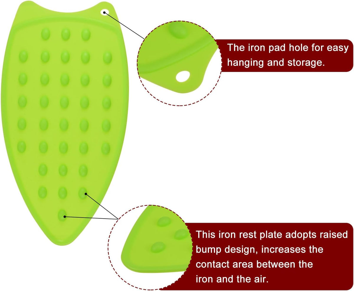 HARFINGTON 2pcs Silicone Iron Rest Pad, Multipurpose Iron Hot Resistant Mat Iron Rest Plate for