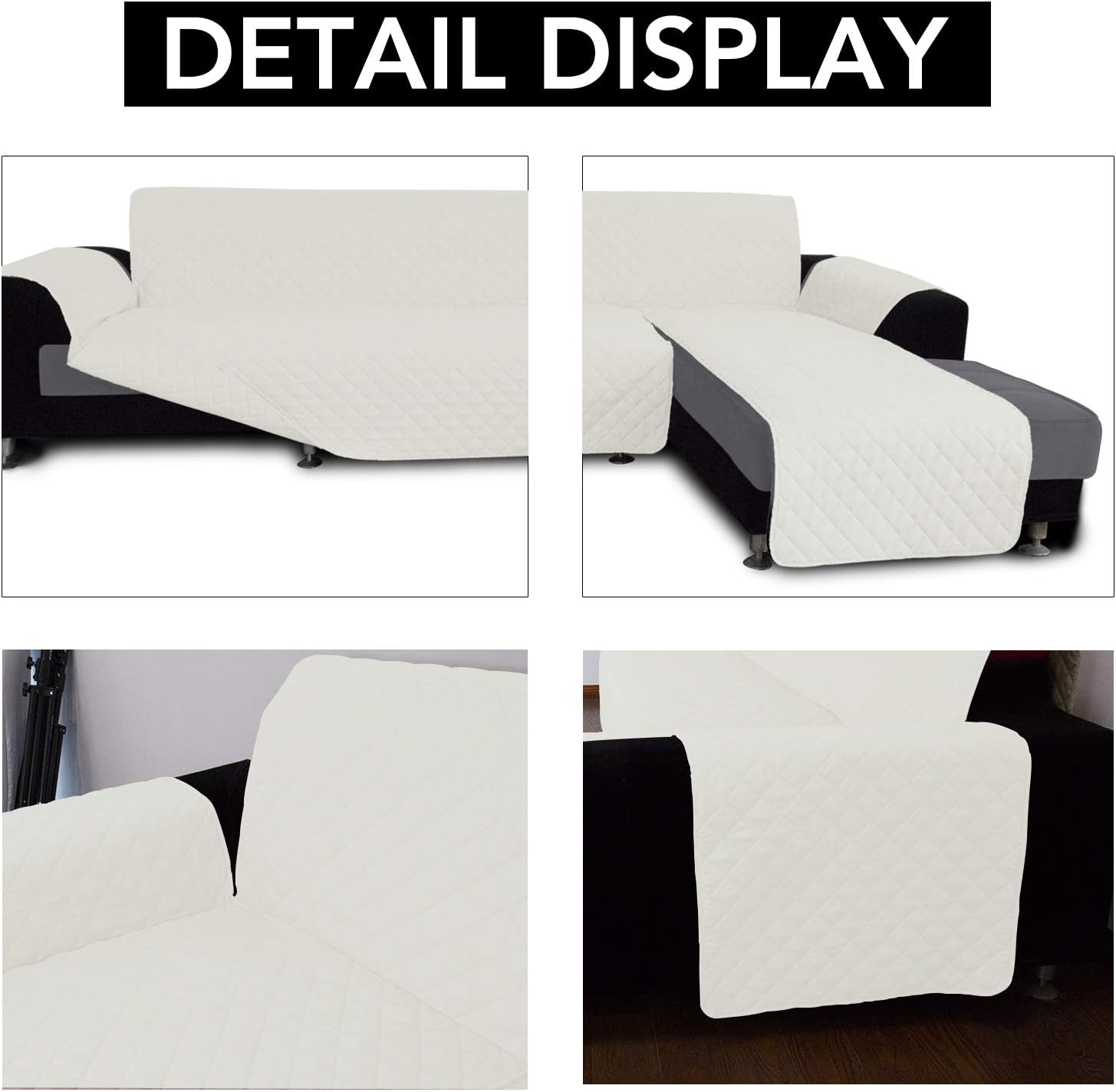 Easy-Going Sofa Slipcover L Shape Sofa Cover Sectional Couch Cover Chaise Lounge Slip Cover