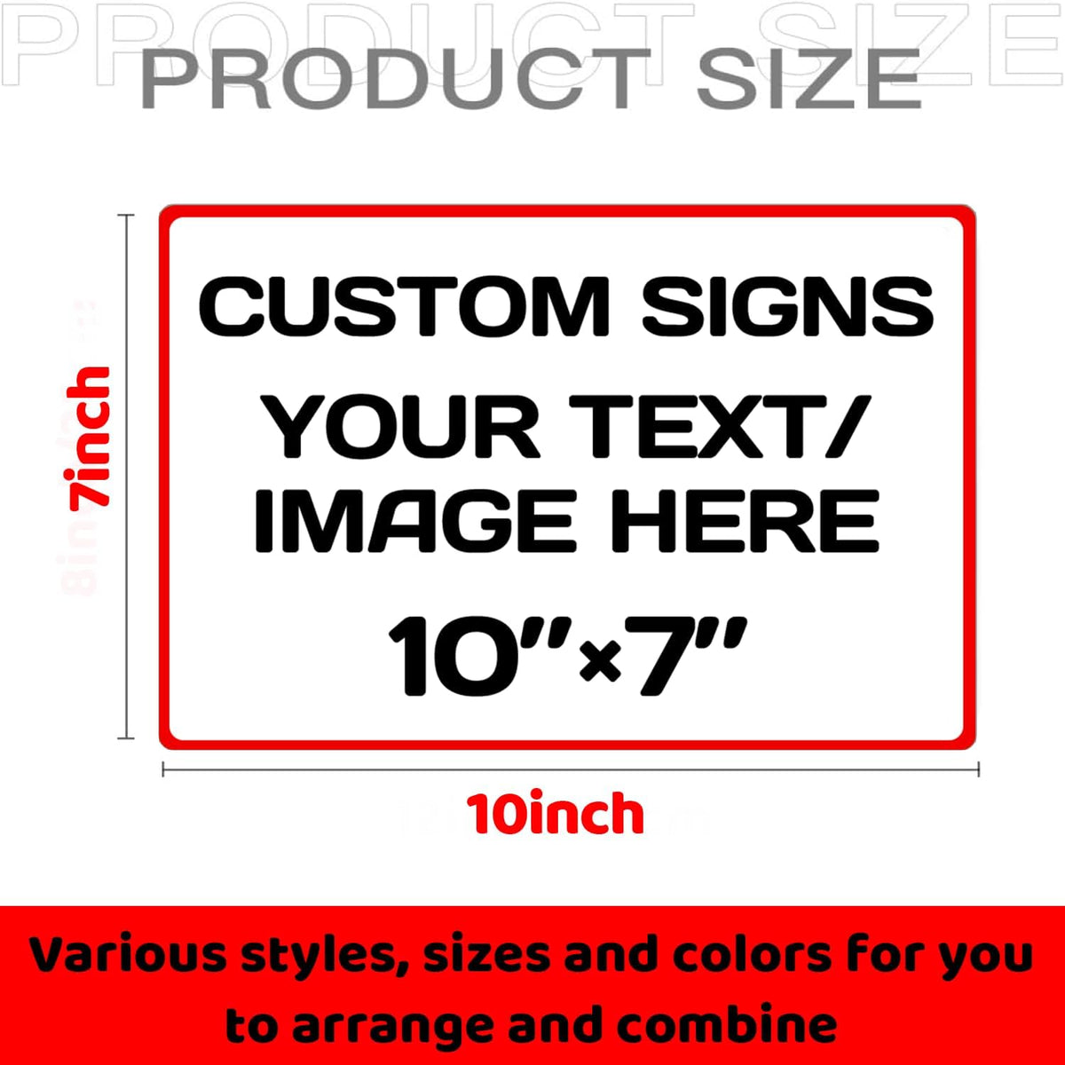 Aluminum Weatherproof Metal Sign - Multiple Sizes Custom Personalized Text and Picture, Traffic