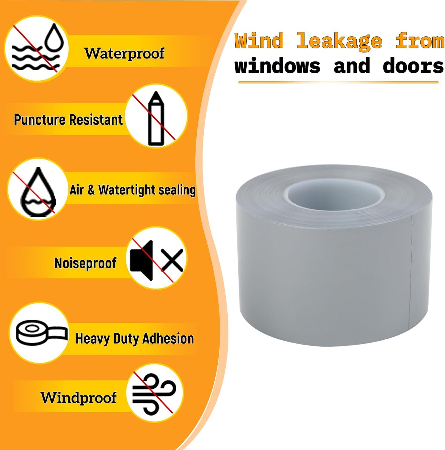 Window Insulation for Winter Weather Sealing Tape 2 Inch x 50 Yards Weather Stripping Residue Free