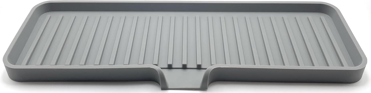 Happitasa Silicone Soap Dish Tray and Sponge Holder with Drain Chute | Bathroom and Kitchen Sink