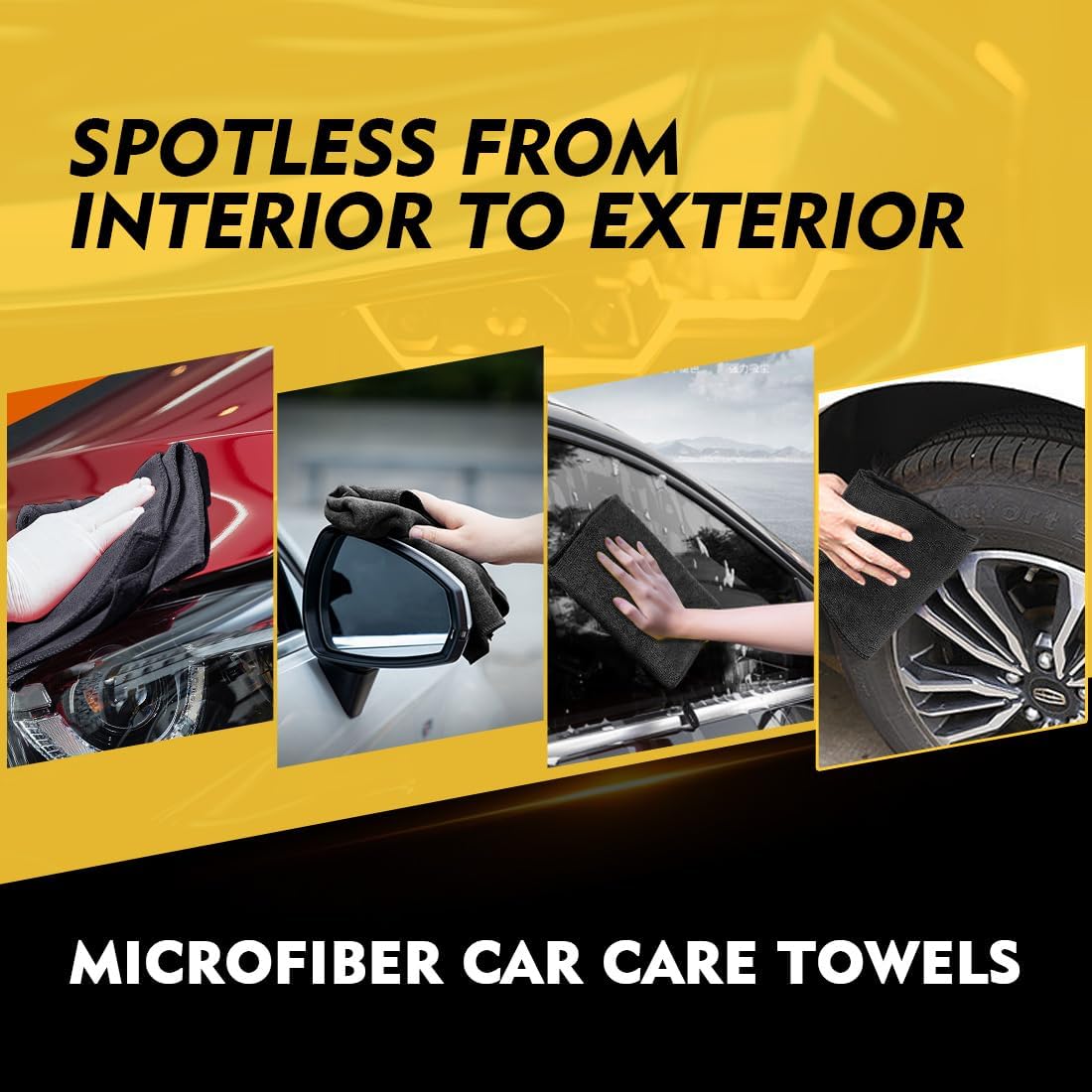 HOMEXCEL Microfiber Cleaning Cloth 20 Pack 11.5 x 11.5 inch Microfiber Towels for Cars Ultra