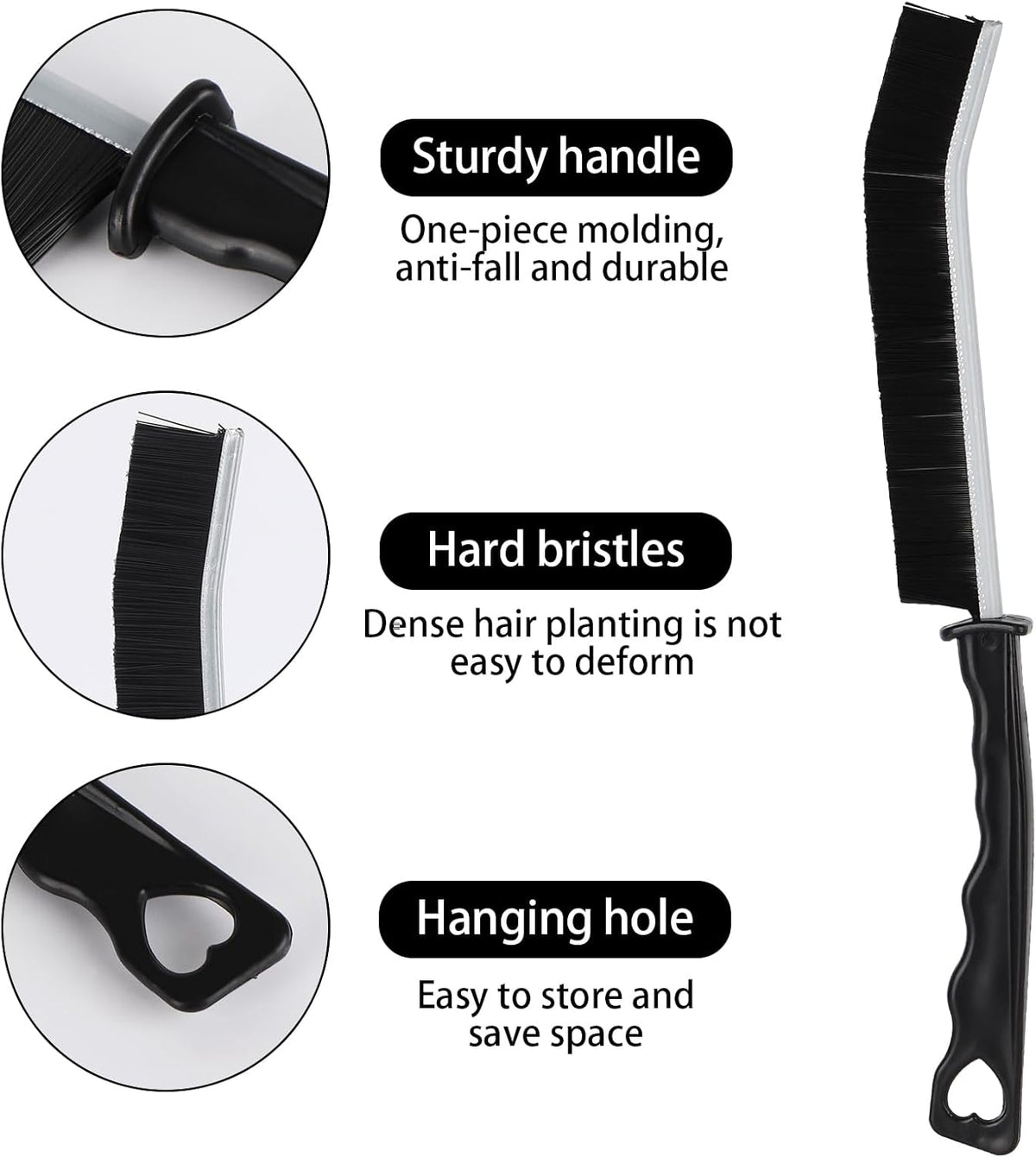 12Pcs Hard Bristle Crevice Cleaning Brush, Grout Cleaner Brush, Multifunctional Gap Cleaning Tool
