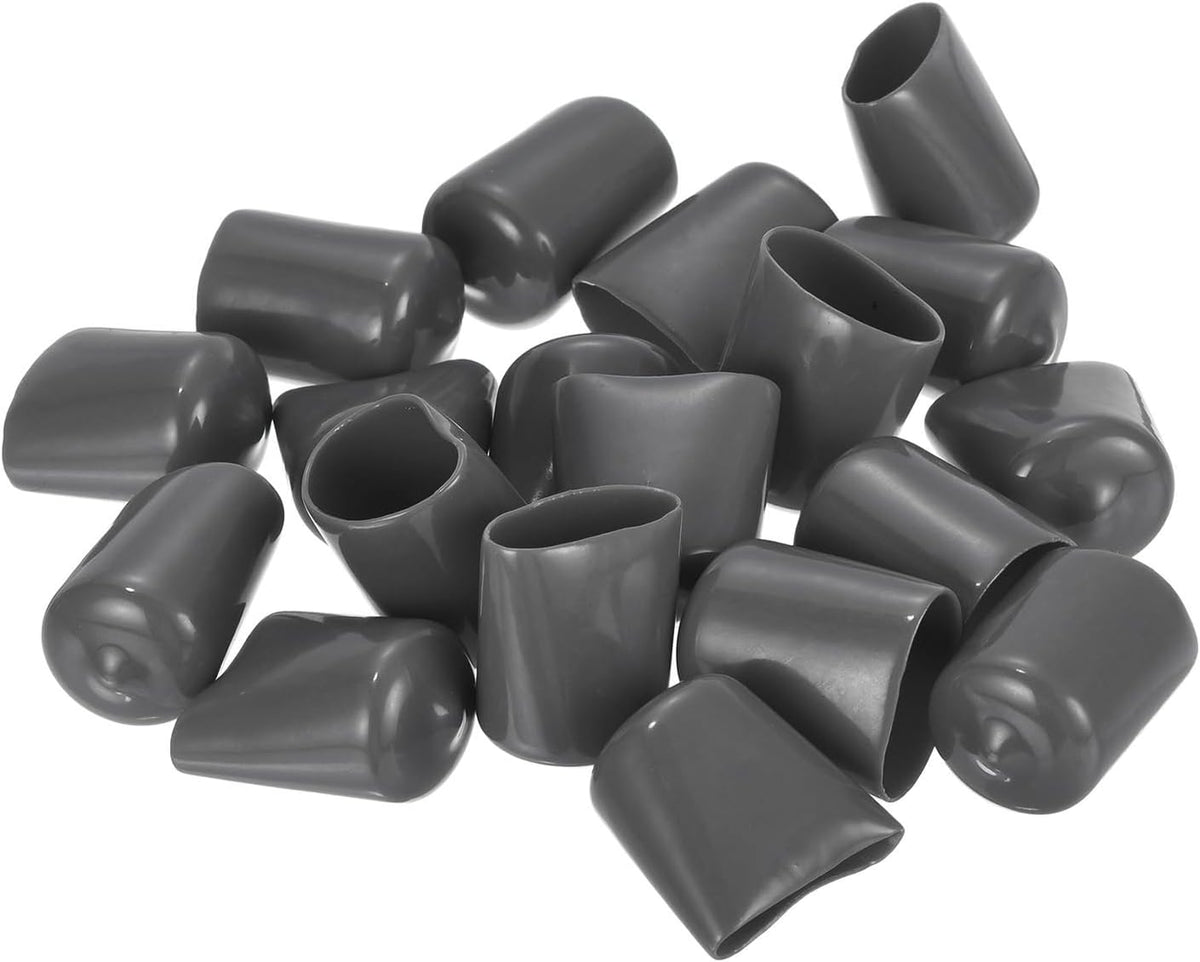 uxcell 20pcs Rubber End Caps 19mm(3/4") ID Vinyl PVC Round Tube Bolt Cap Cover Screw Thread