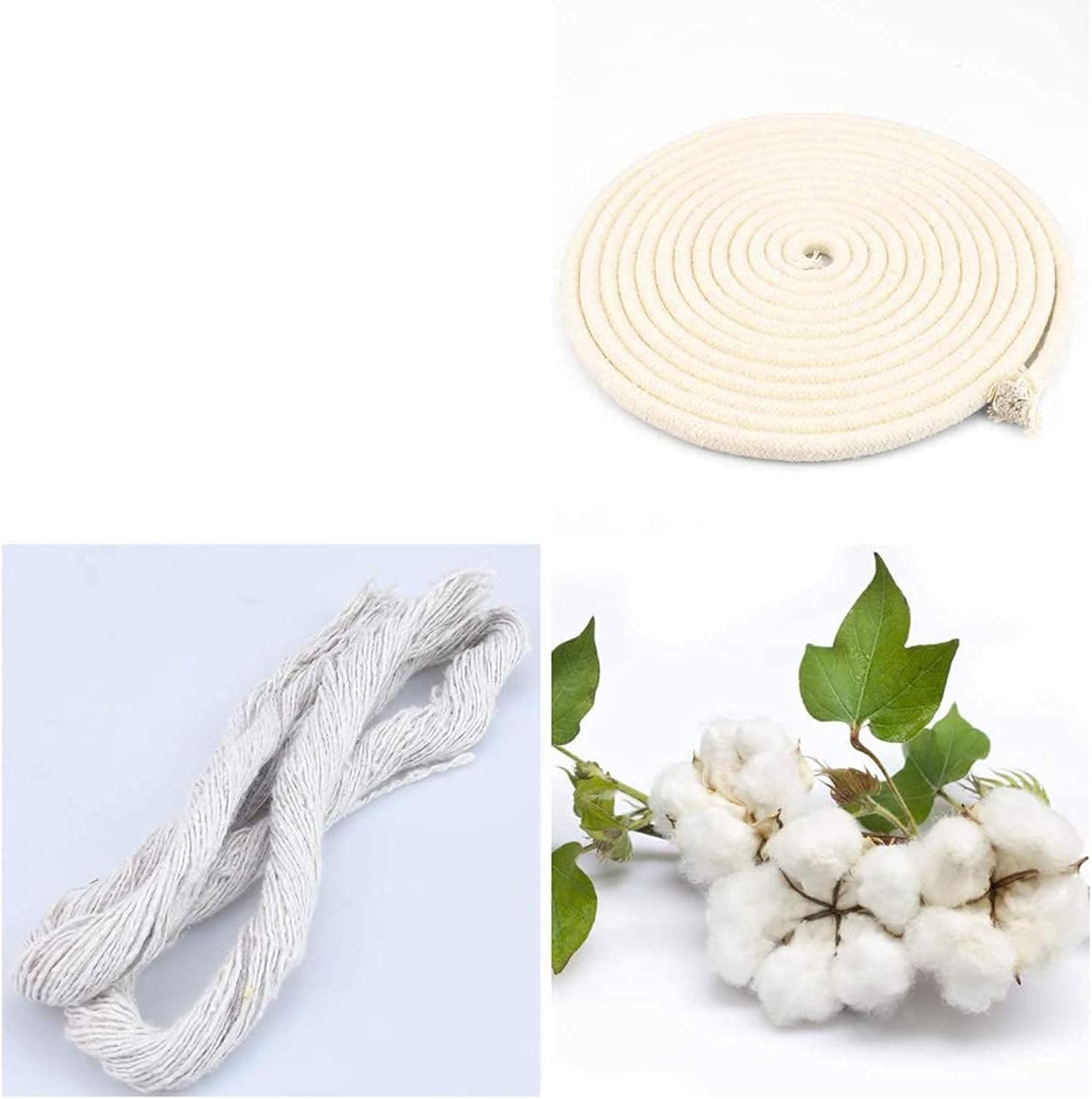 1/4 Inch Natural Cotton Rope, White Craft Rope Clothesline, Used for DIY Rope Baskets, Handicrafts