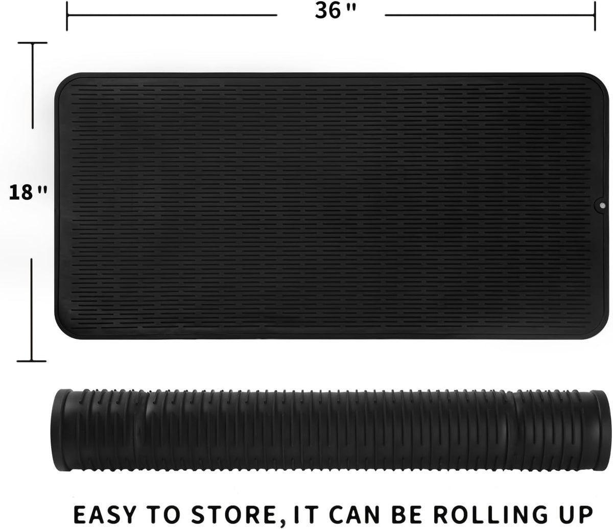 Silicone Dish Drying Mat for Multiple Usage,Easy clean,Eco-friendly,Heat-resistant Silicone Mat for