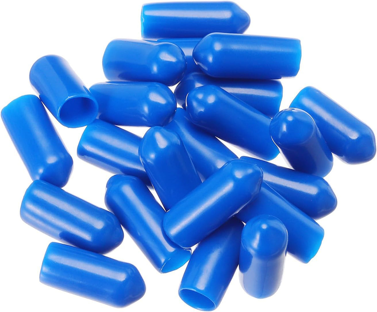 uxcell 20pcs Rubber End Caps 6mm(1/4") ID Vinyl PVC Round Tube Bolt Cap Cover Screw Thread