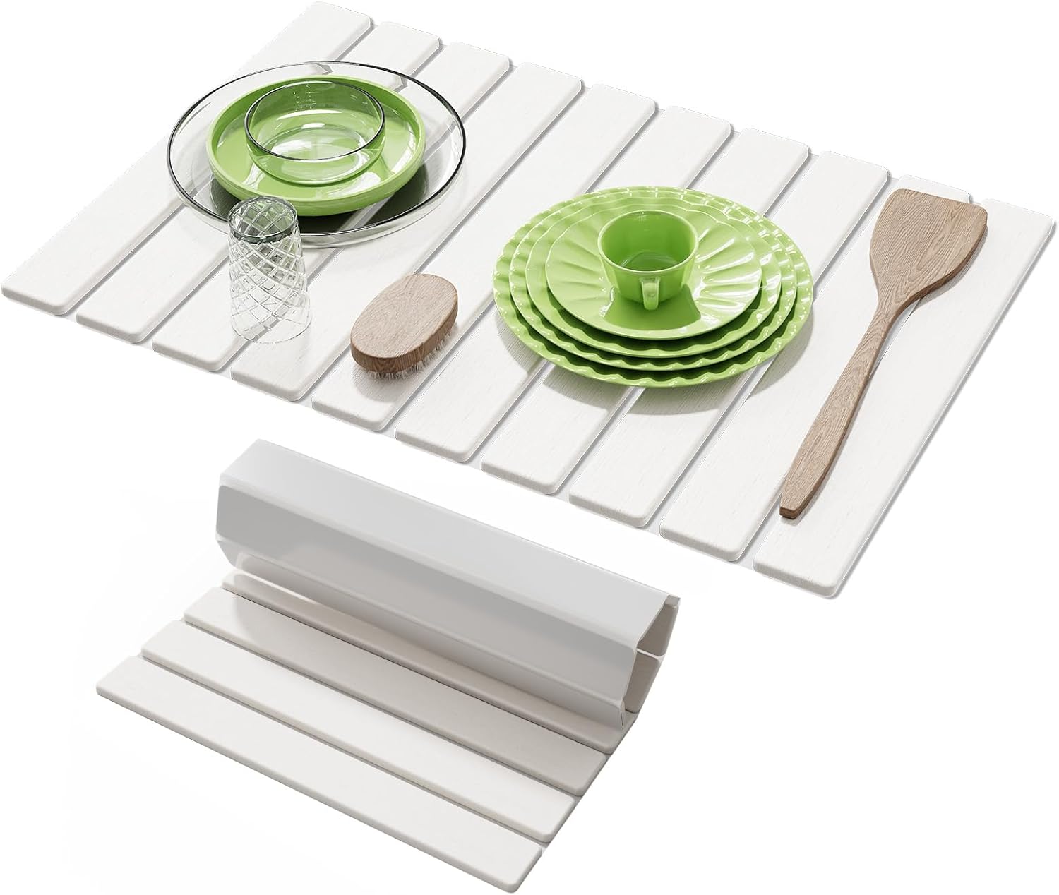 Large Stone Dish Drying Mats for Kitchen Counter,23.6''x15.3'' Foldable Quick Dry Stone Mat