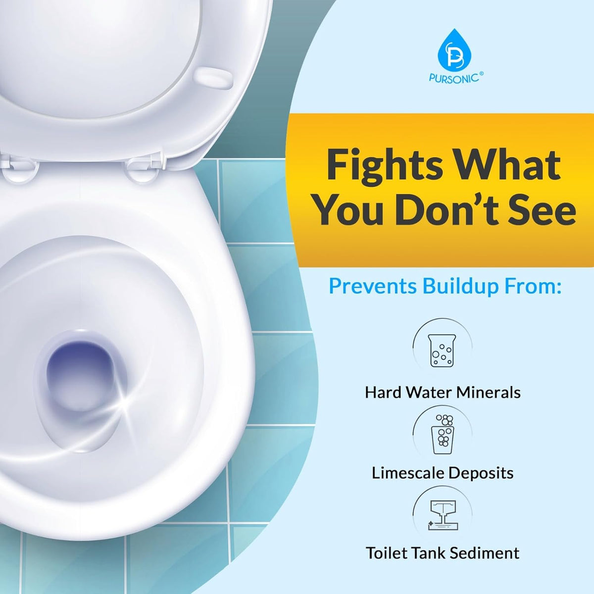 Automatic Toilet Bowl Cleaner Tablets Blue Gel Toilet Tank Cleaners, Septic-Safe Hard Water Ring