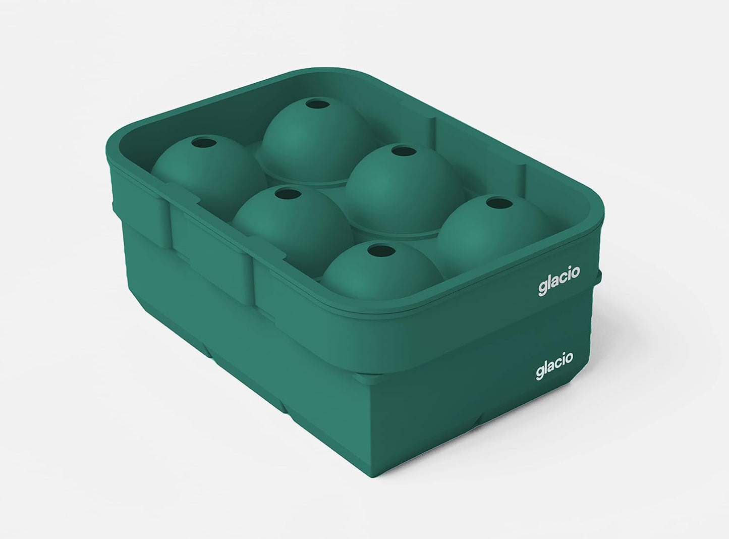 glacio Silicone Ice Cube Trays – Large Silicone Molds for 2-Inch Ice Cubes and Spheres Whiskey Ice