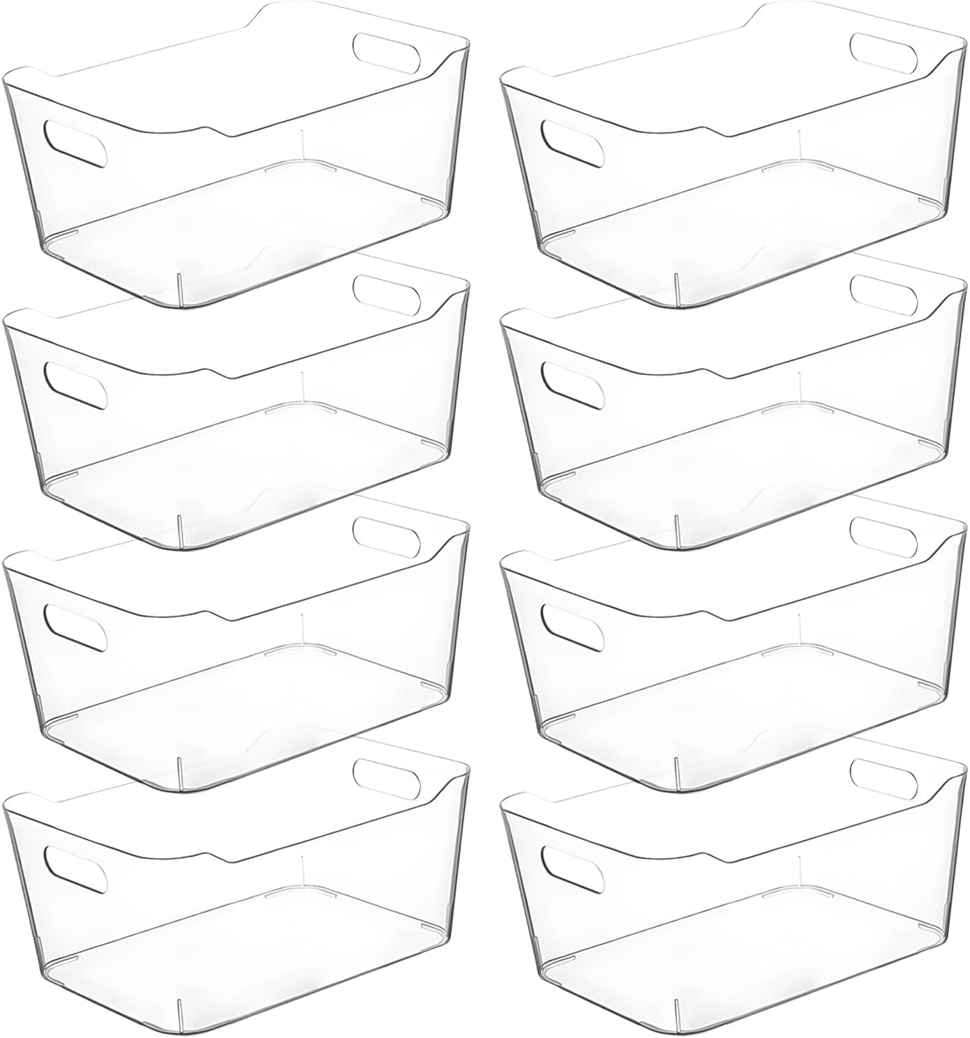 Clear Extra Large Plastic Storage Bins, Pantry Organizers and Storage Containers Fridge Organizer