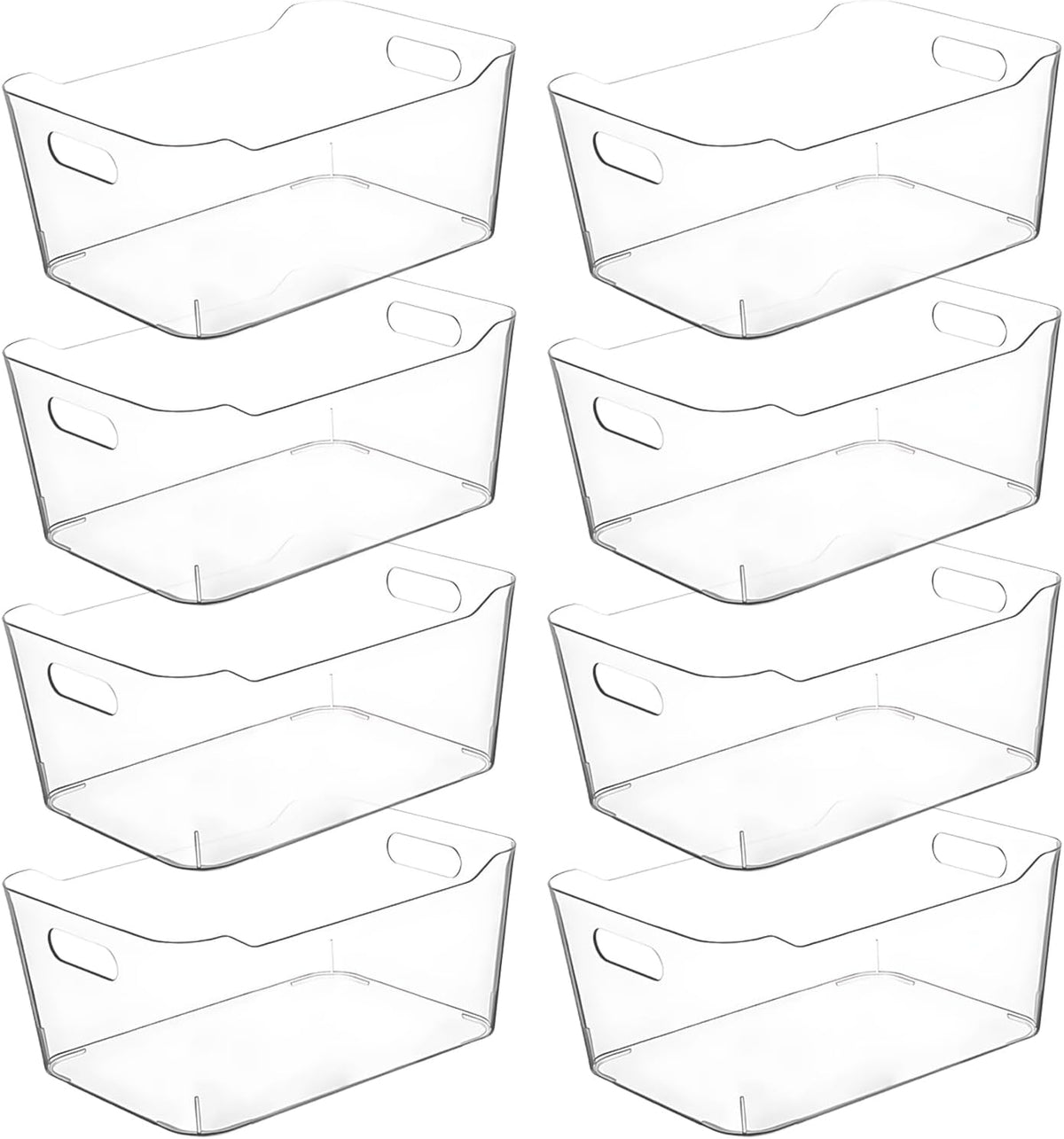 Clear Extra Large Plastic Storage Bins, Pantry Organizers and Storage Containers Fridge Organizer