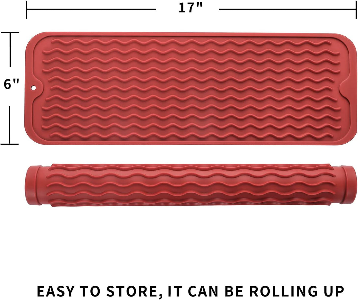 Silicone Dish Drying Mat for Multiple Usage,Easy clean,Eco-friendly,Heat-resistant Silicone Mat for