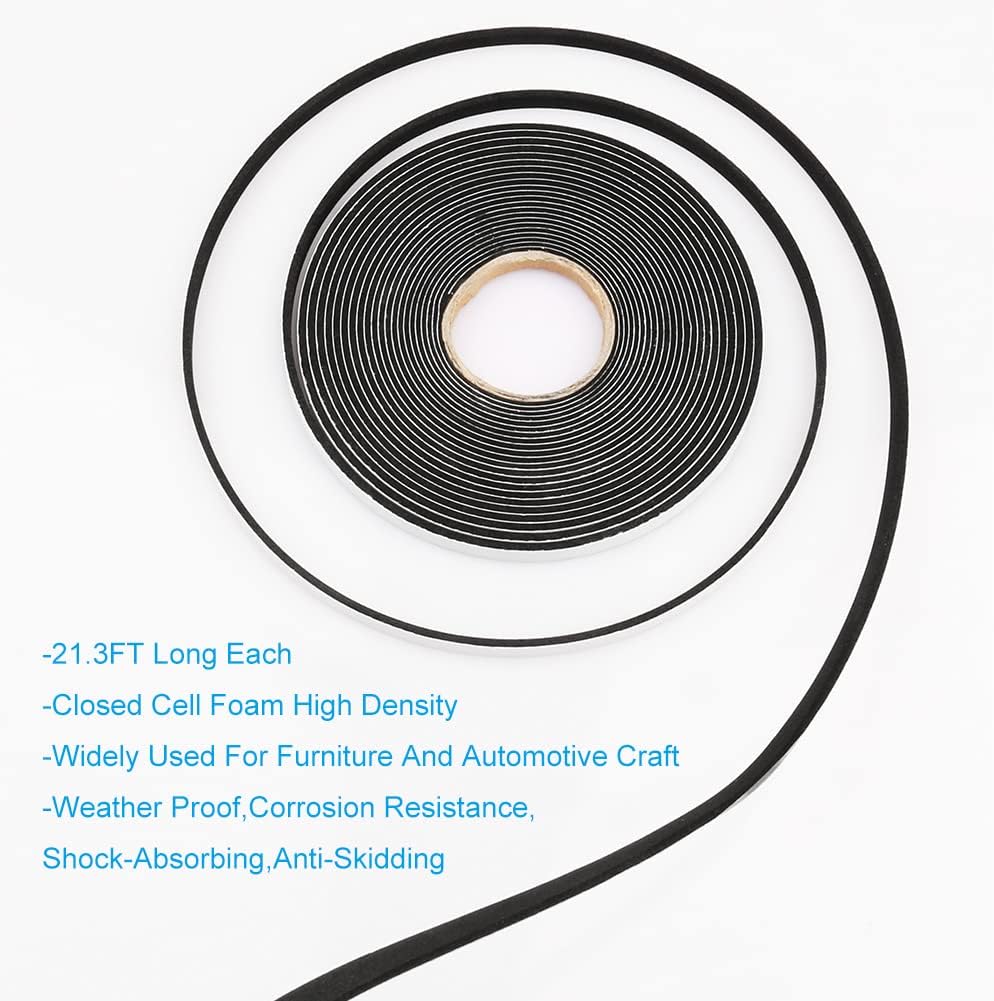 Seal Foam Tape,1/4 Inch W x 1/16 Inch T Weather Stripping for Door and Window,High Density Single