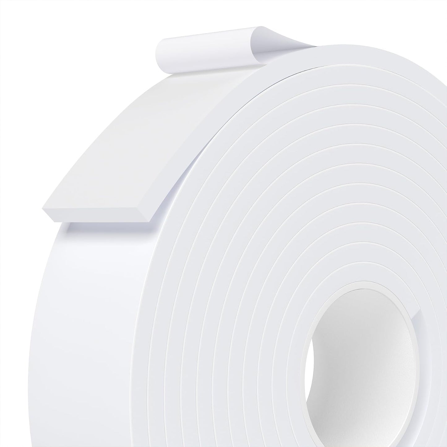 Weather Stripping Door Seal White,Self Adhesive Foam Tape,Window Insulation Weatherproof Gasket