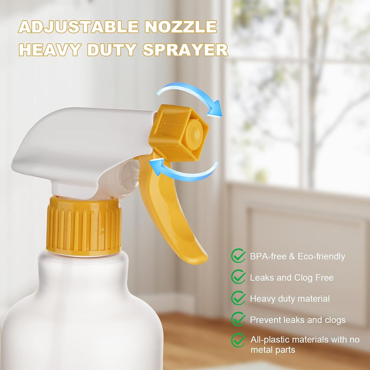 Spray Bottles 16.9oz/500ml Plastic Spray Bottle for Hair Mist/Stream Empty Spray Bottle Heavy Duty