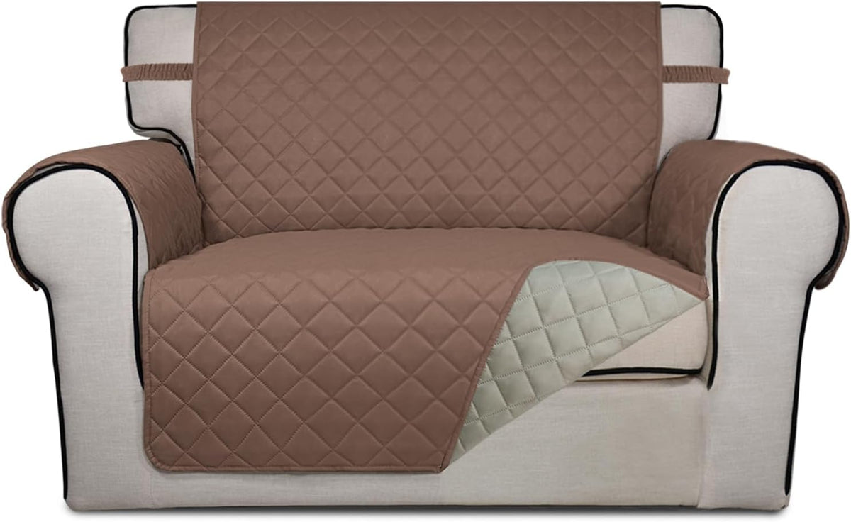 PureFit Reversible Quilted Sofa Cover, Water Resistant Slipcover Furniture Protector, Washable