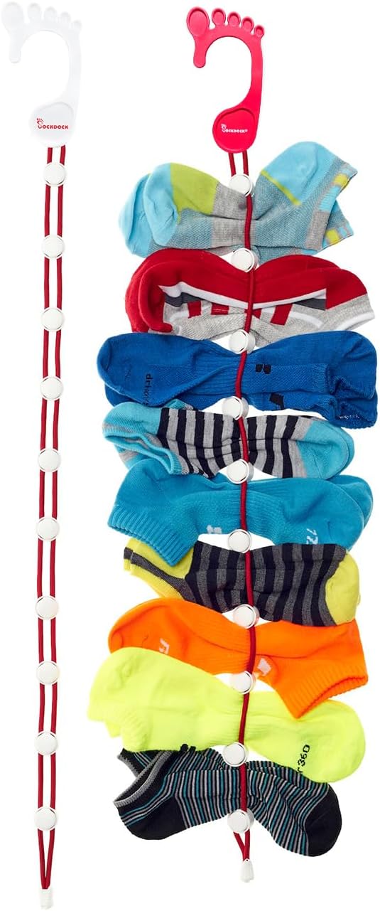 Sock Laundry Solution for Washing Drying & Storing Socks in Pairs, Clip & Hold Socks in Washer