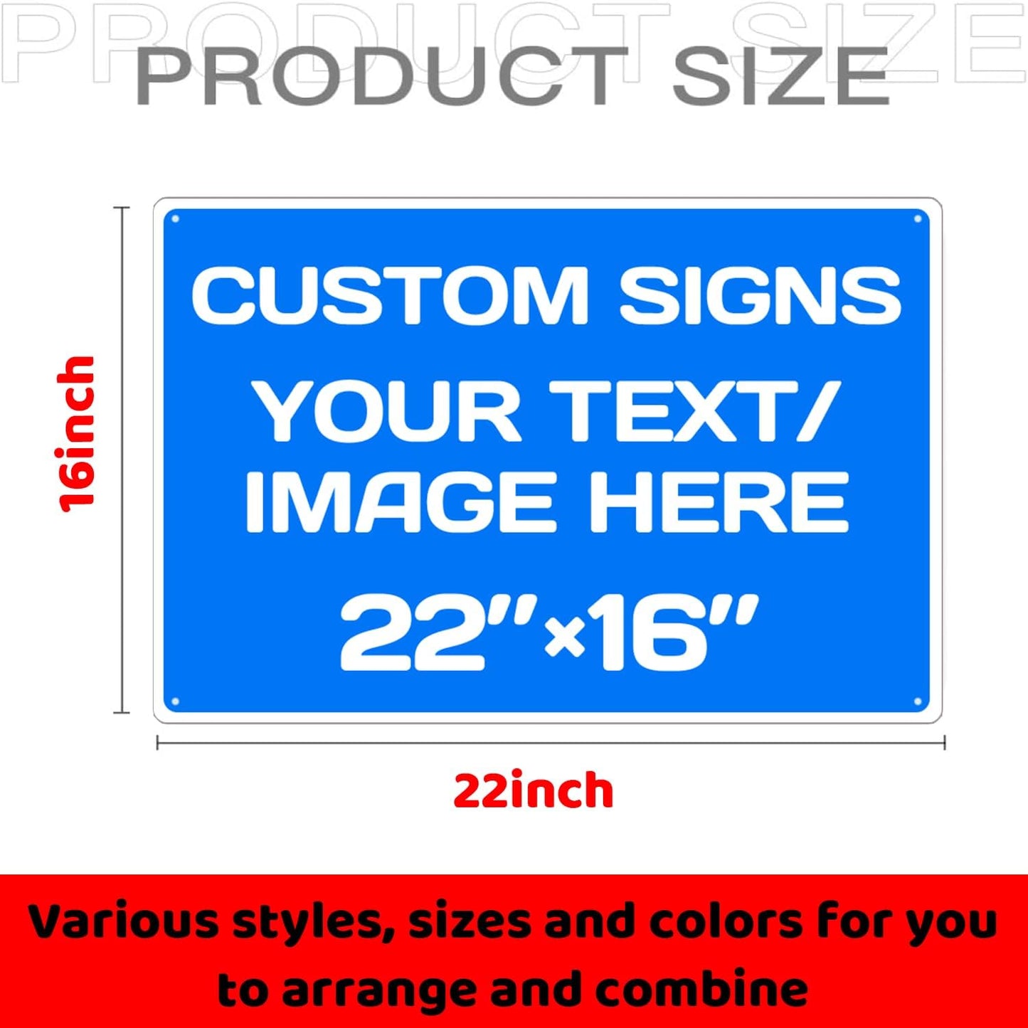 Custom Aluminum Weatherproof Metal Sign - Multiple Sizes, Custom Personalized Text And Picture
