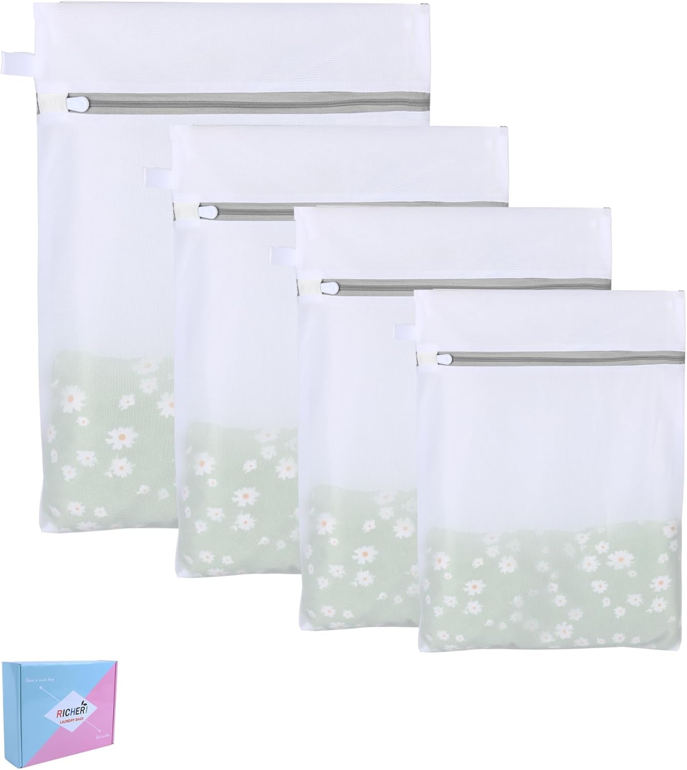 Mesh Laundry Bags, Mesh Wash Bags Durable Mesh Structure with Strong Zipper, Suitable for