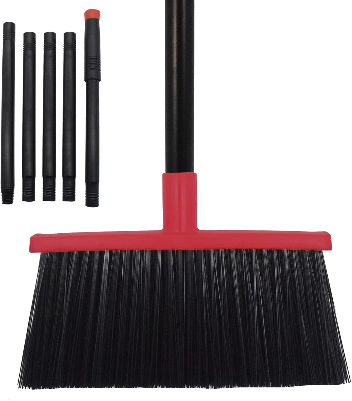 Heavy-Duty Adjustable Angle Broom with 56" Steel Handle - Ideal for Home, Garage, Kitchen