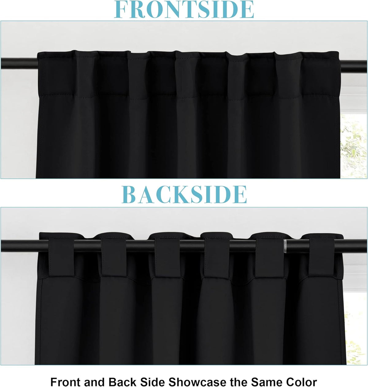 RYB HOME Small Window Curtains - Blackout Insualting Privacy Curtains for Kids Bedroom Kitchen