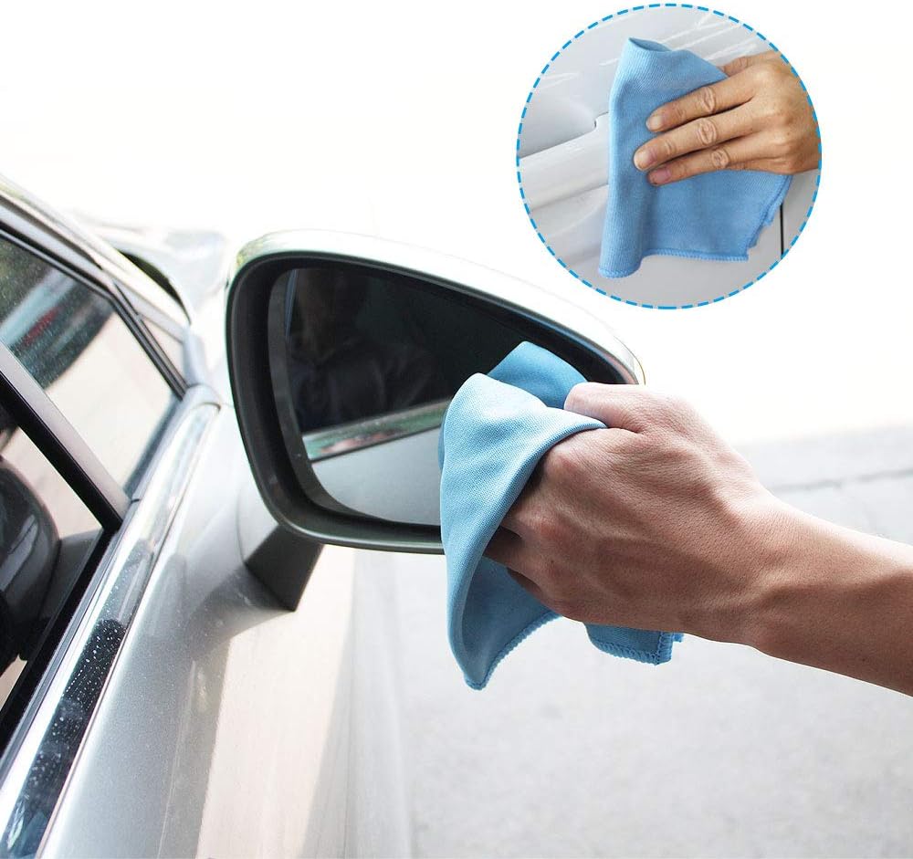 Auto Care Microfiber Glass Cleaning Cloths Towels for Windows Mirrors Windshield Computer Screen TV