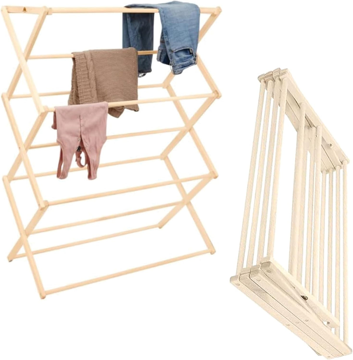 Pennsylvania Woodworks Premium American Maple Clothes Drying Rack - Handcrafted in Pennsylvania