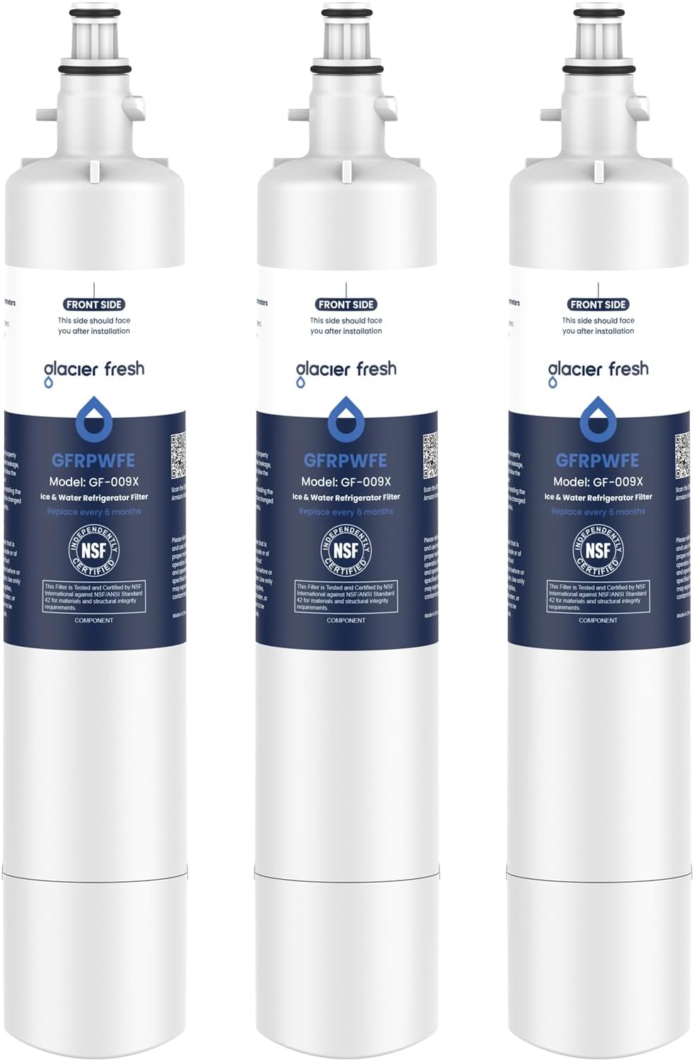 GLACIER FRESH Replacement for RPWFE, RPWF (Built-in CHIP) Refrigerator Water Filter, Compatible