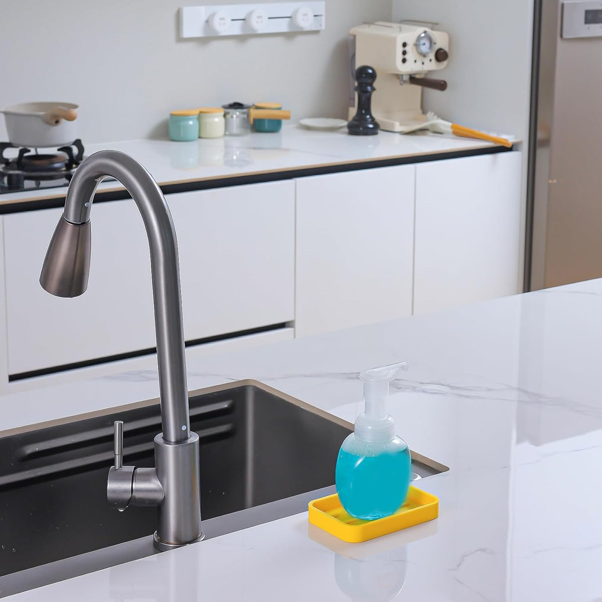 Silicone Kitchen Sink Organizer Tray for Multiple Usage,Easy Clean Sponges Holder for Kitchen